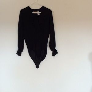 Petite S Black Bodysuit by Liz Claiborne